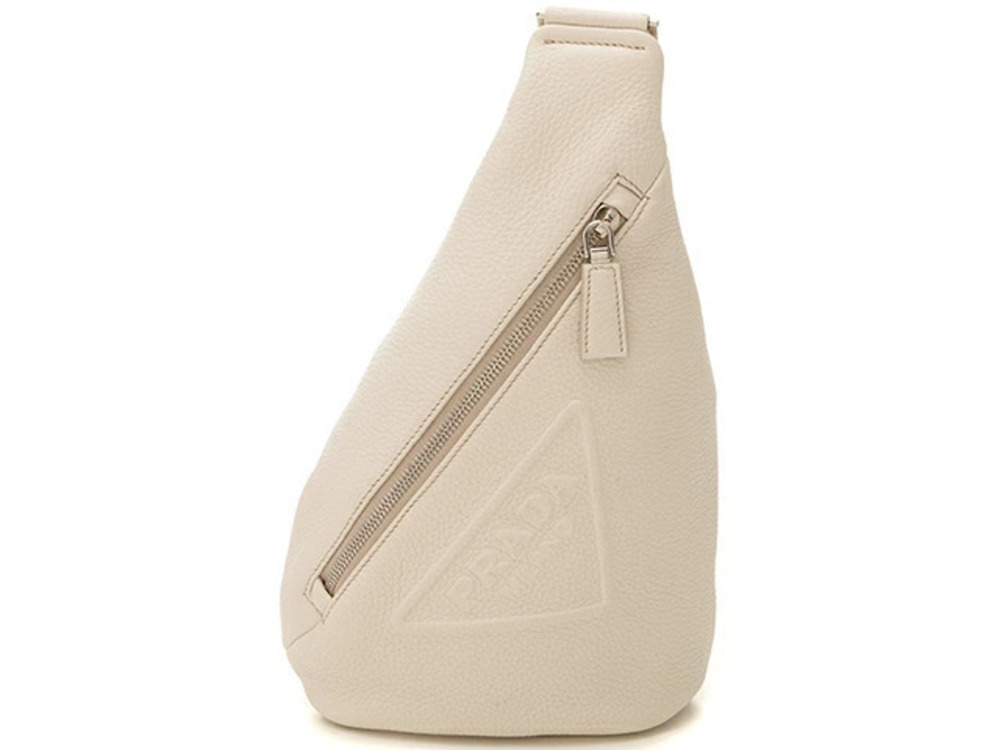 Prada Cross Vitello Daino Leather Bag Off White